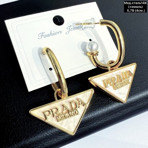 Сережки мед.сталь14К 10744 (4см) «+емаль»